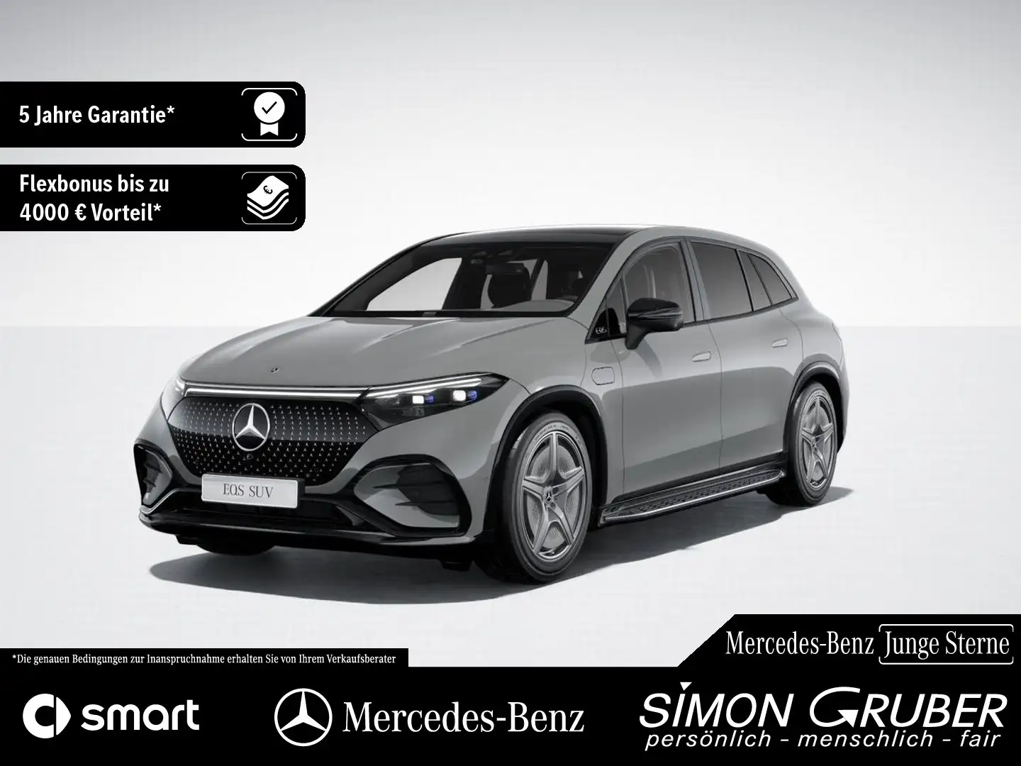 Mercedes-Benz EQS SUV EQS 580 4M SUV AMG Pano HUD Massage Sitzkl. AHK Grau - 1