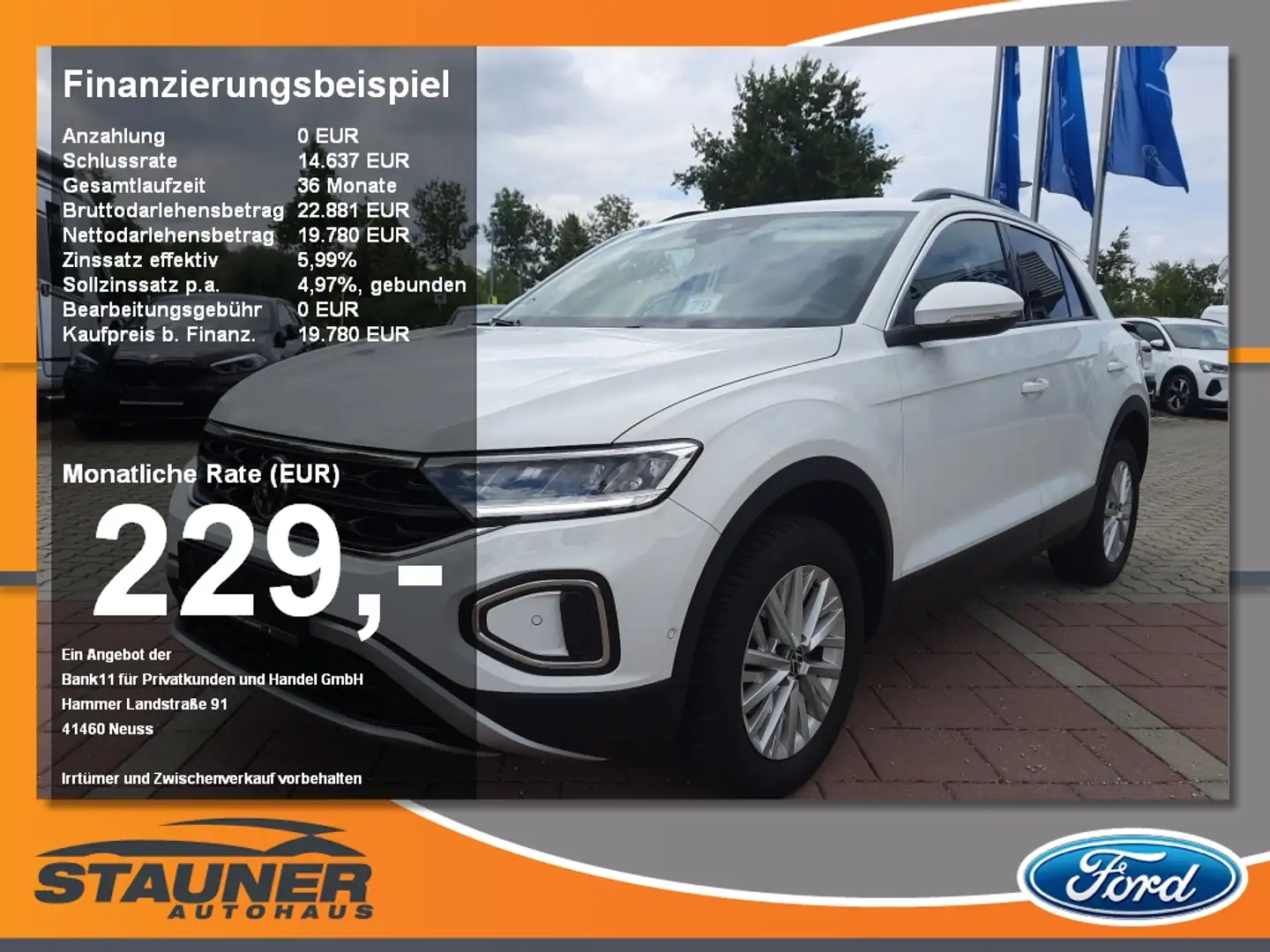 Volkswagen T-Roc 1.0 TSI Life Klimaautom. PDH SHZ Navi Білий - 1