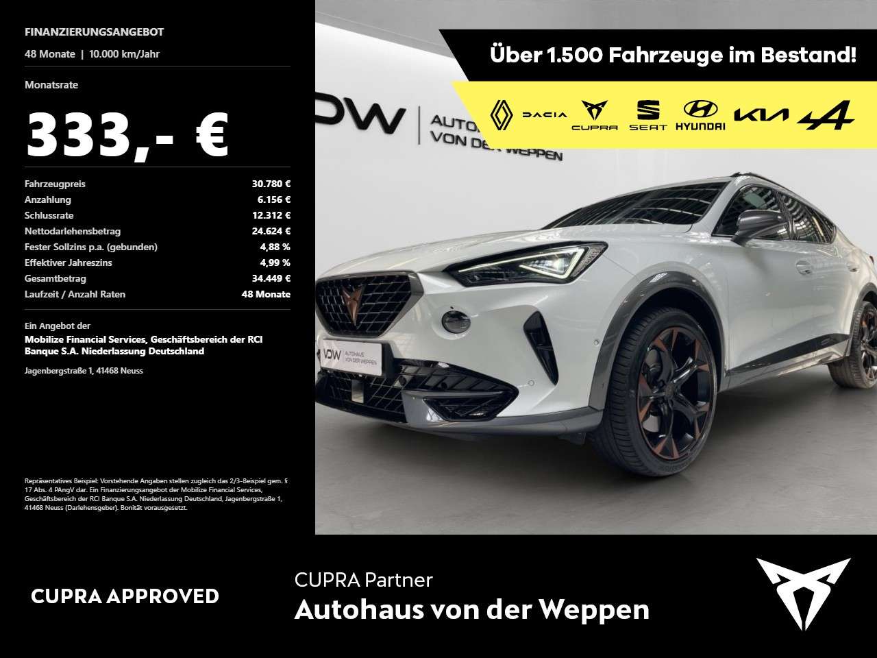Cupra Formentor — Cupra Formentor VZ 4Drive AHK, el. Heck, Leder, Matrix Klima Navi