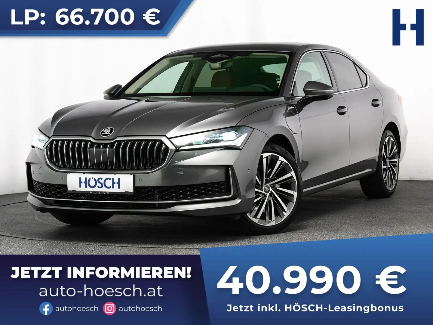 Skoda Superb TSI iV L&K TOP EXTRAS WIE NEU -39% Grau - 1