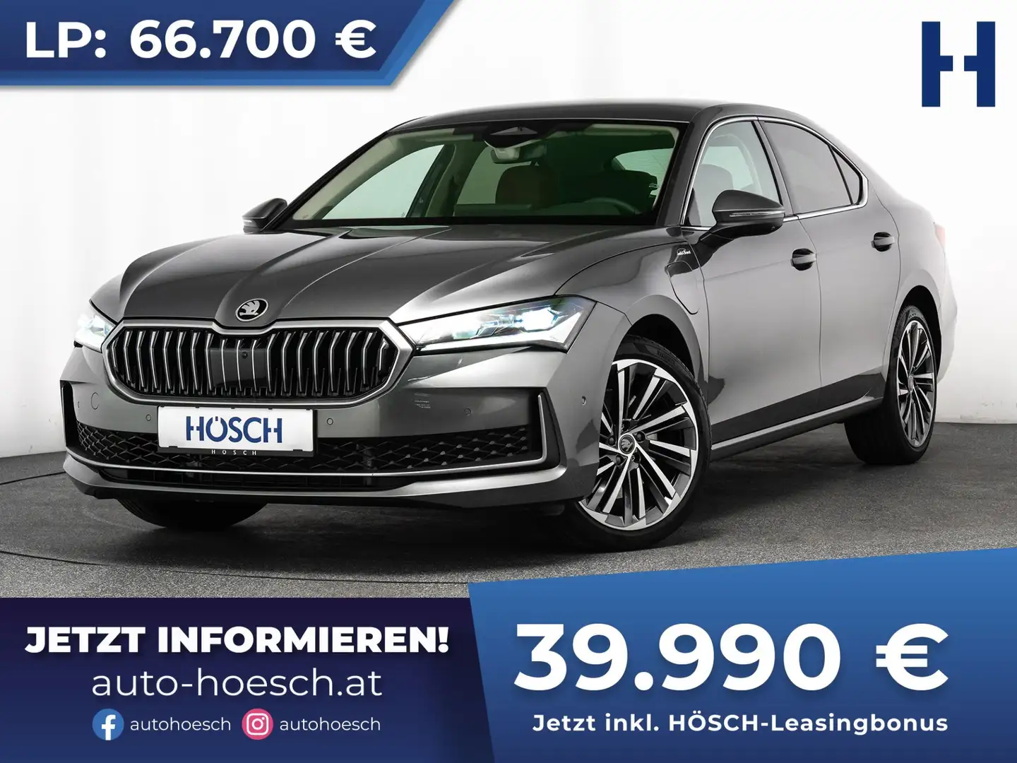 Skoda Superb TSI iV L&K TOP EXTRAS WIE NEU -40% Grau - 1