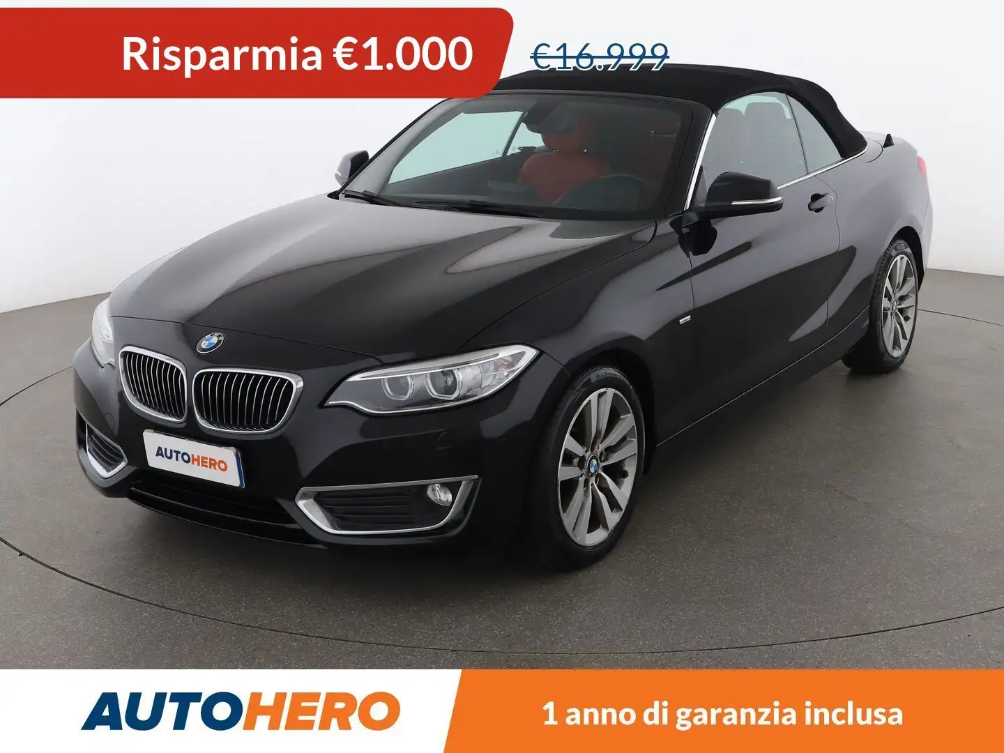 BMW 220 220d Luxury Cabrio Noir - 1