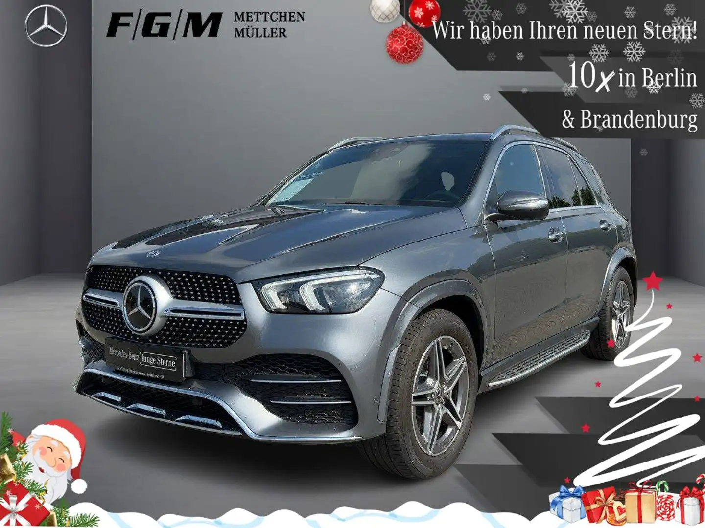 Mercedes-Benz GLE 300 d 4M AMG Line KeyGo|MBeam|TWA|360|AHK Gris - 1