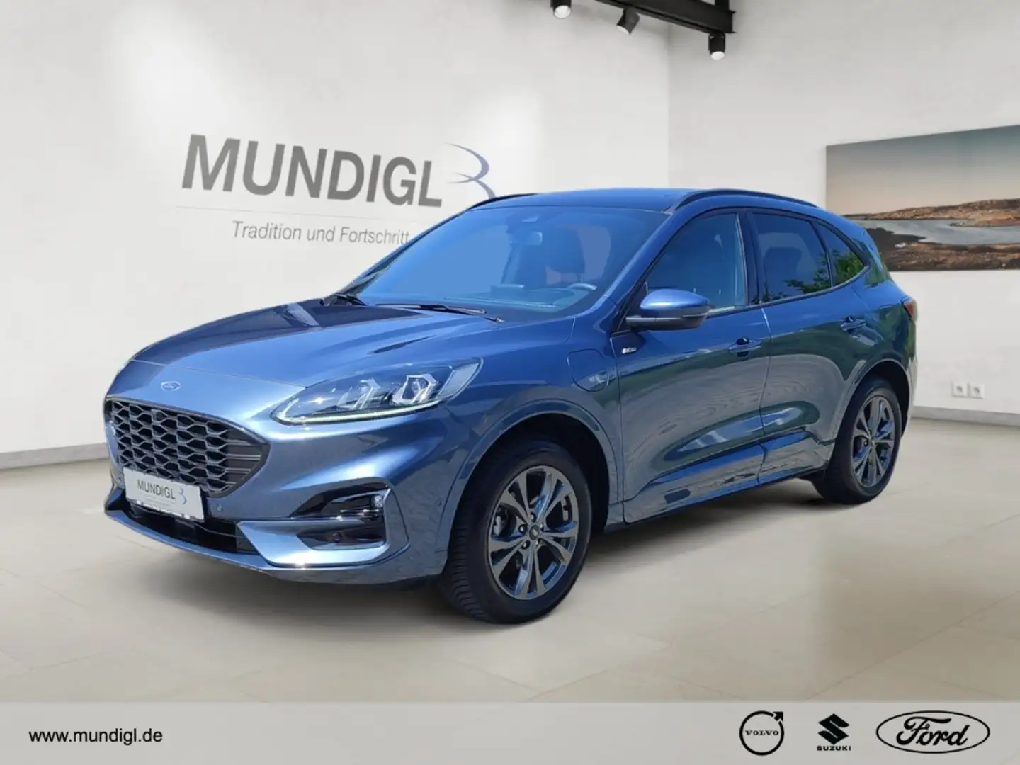 Ford Kuga ST-Line X PHEV PANO NAVI AHK ACC HUD RFK SHZx4 FSH Blau - 1
