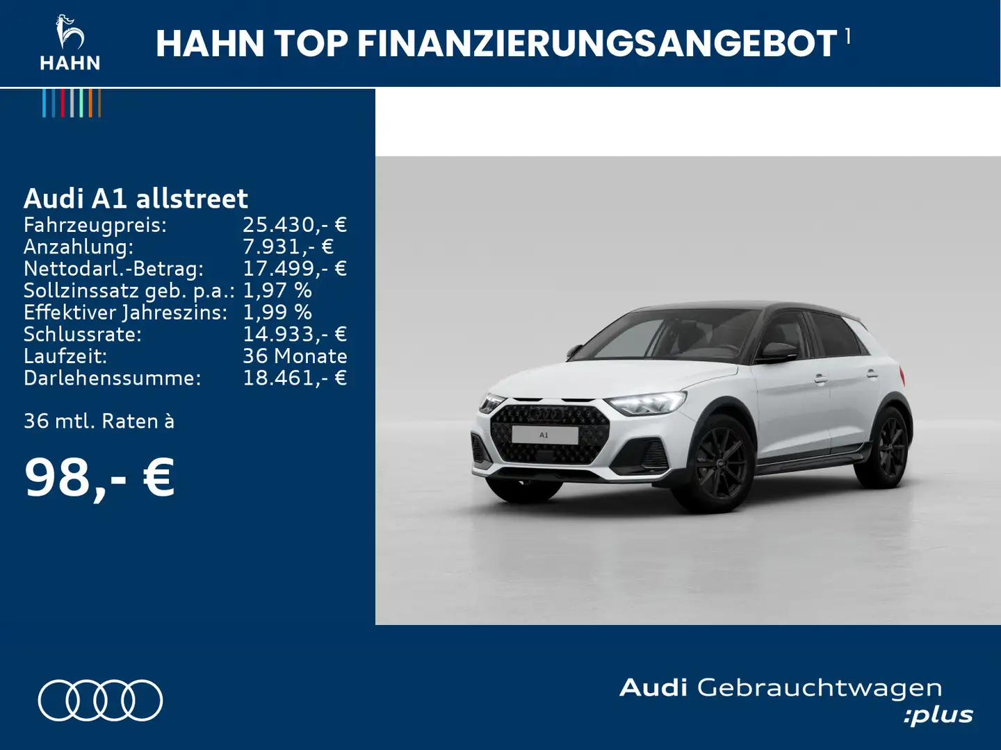 Audi A1 25 TFSI Navi LED CAM SONOS Sitzhzg Weiß - 2