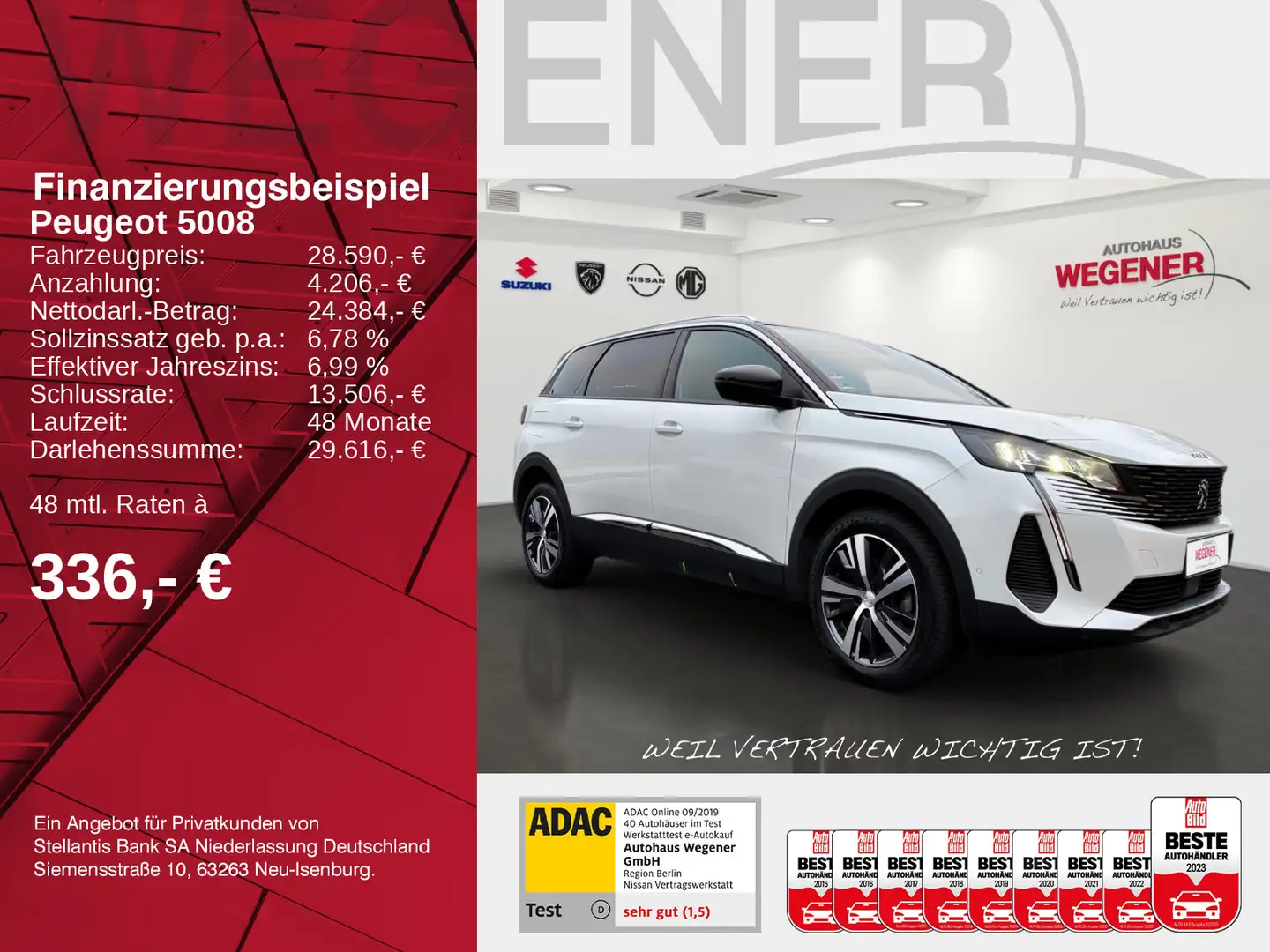 Peugeot 5008 Allure Pack PureTech 130 EAT8 *Kamera*SHZ* Weiß - 2