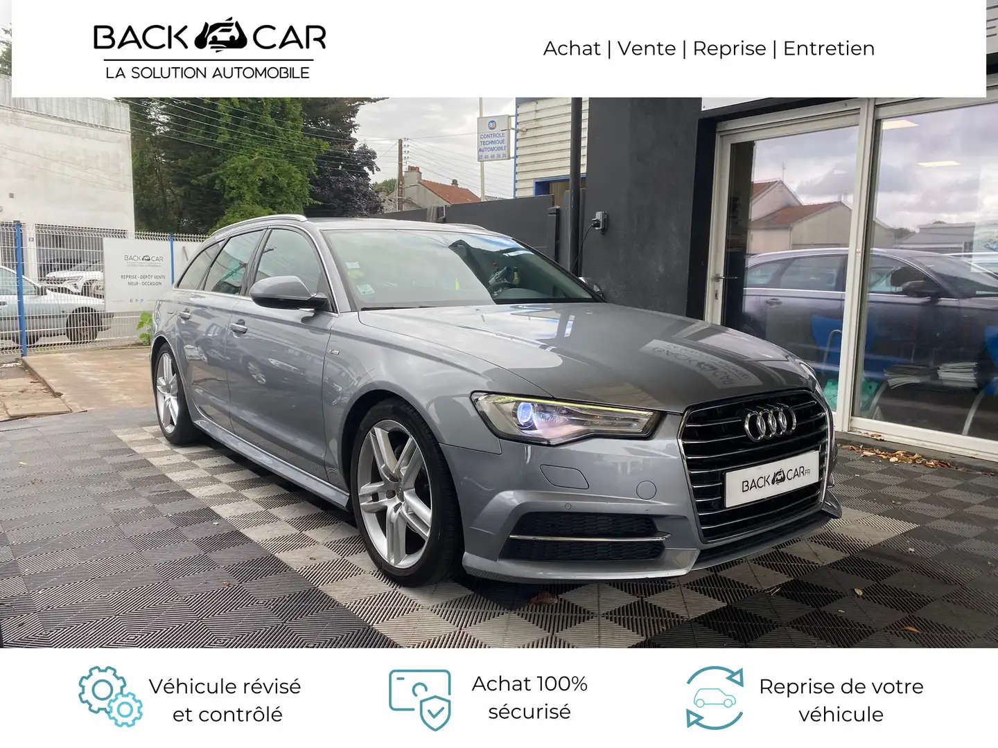 Audi A6 2.0 TDI ultra 190 S Tronic 7 S line Gris - 1