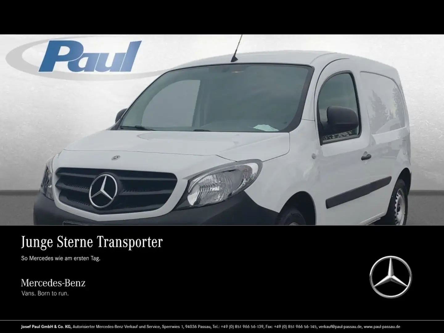 Mercedes-Benz Citan 109 CDI KA DAB+Klima+AHK+3-Sitze Weiß - 1