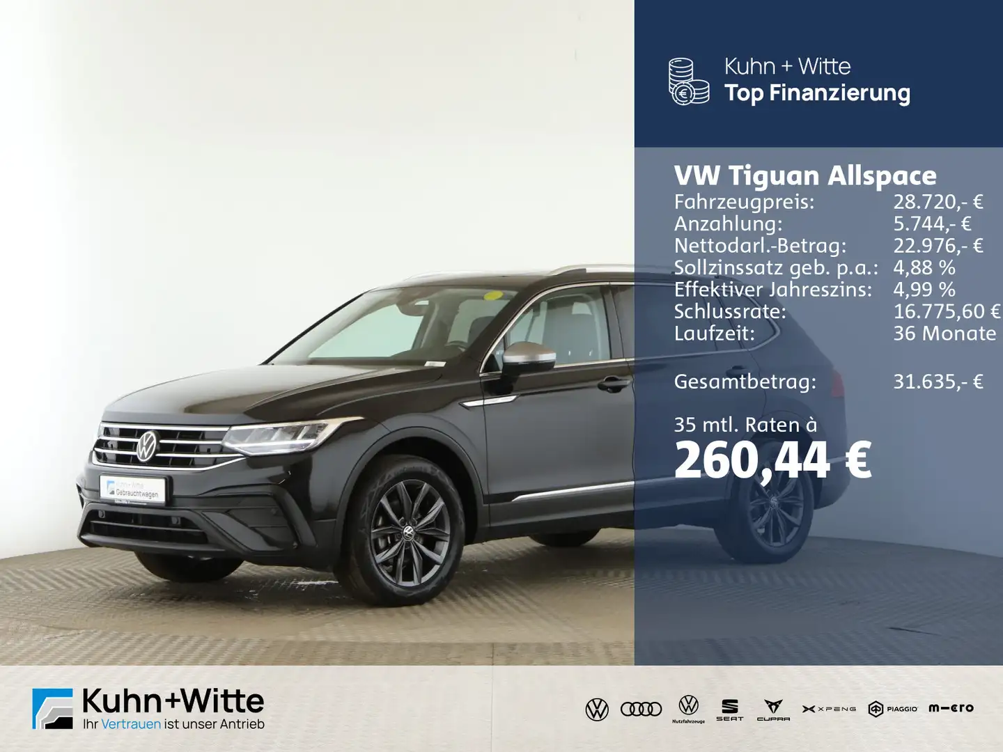 Volkswagen Tiguan Allspace 2.0 TDI Life *Pano*LED*PDC*Stand Schwarz - 1