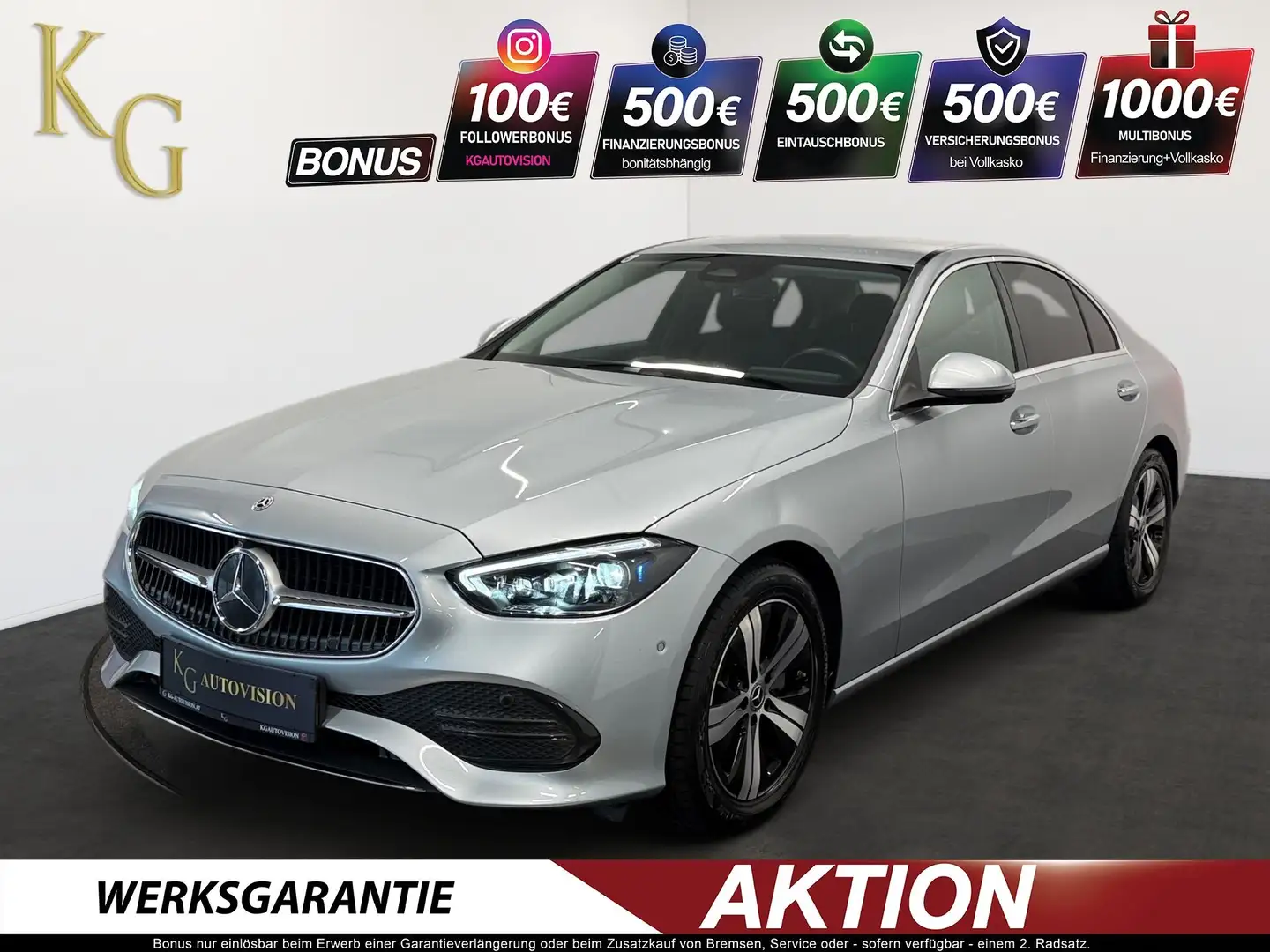 Mercedes-Benz C 220 d Avantgarde 4Matic ab ca. 316€ monatlich Silber - 1