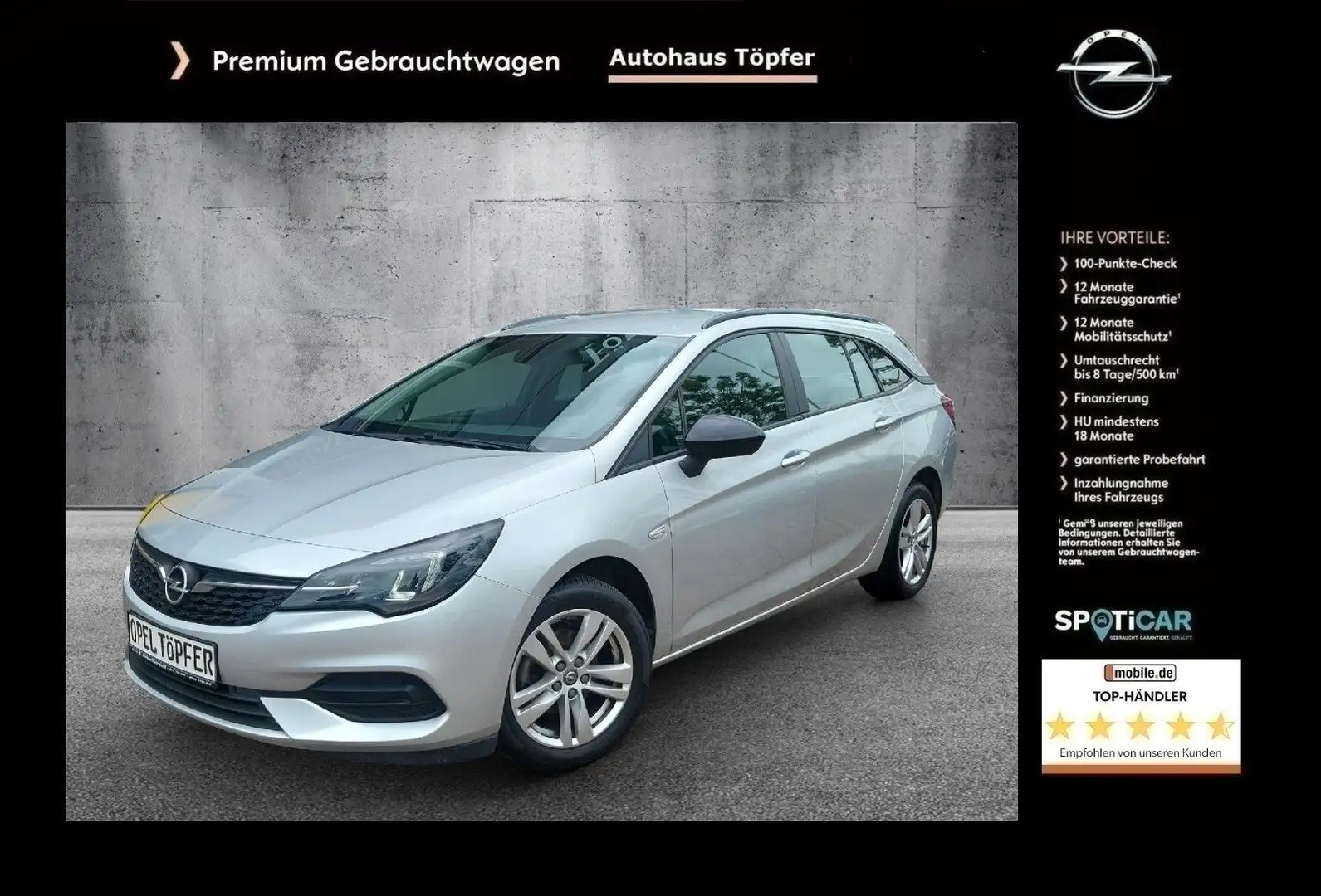 Opel Astra K ST  "Edition" aus 1-Hand Navi/Garantie Argintiu - 1