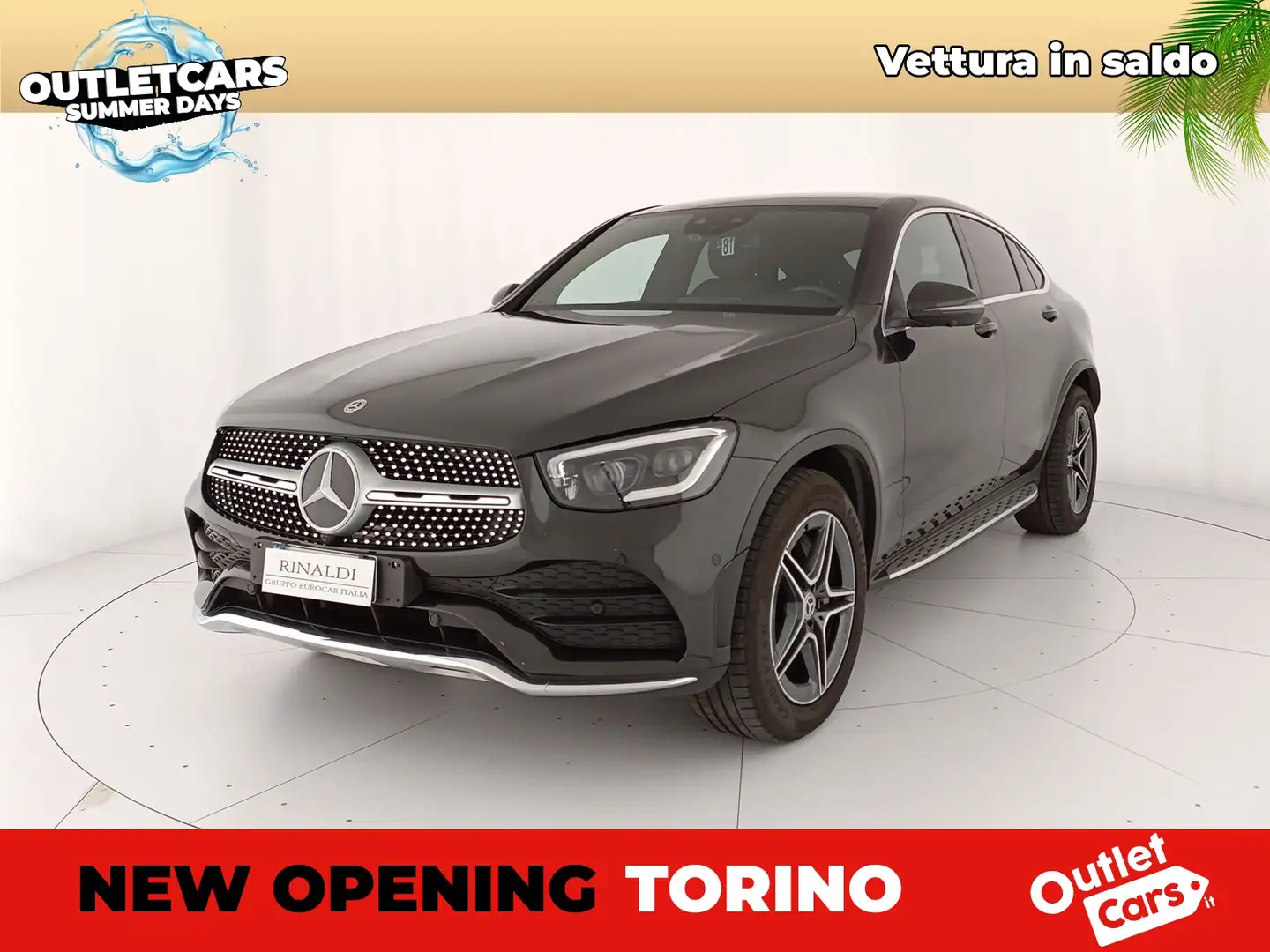 Mercedes-Benz GLC 220 coupe 220 d premium plus 4matic auto Zwart - 1