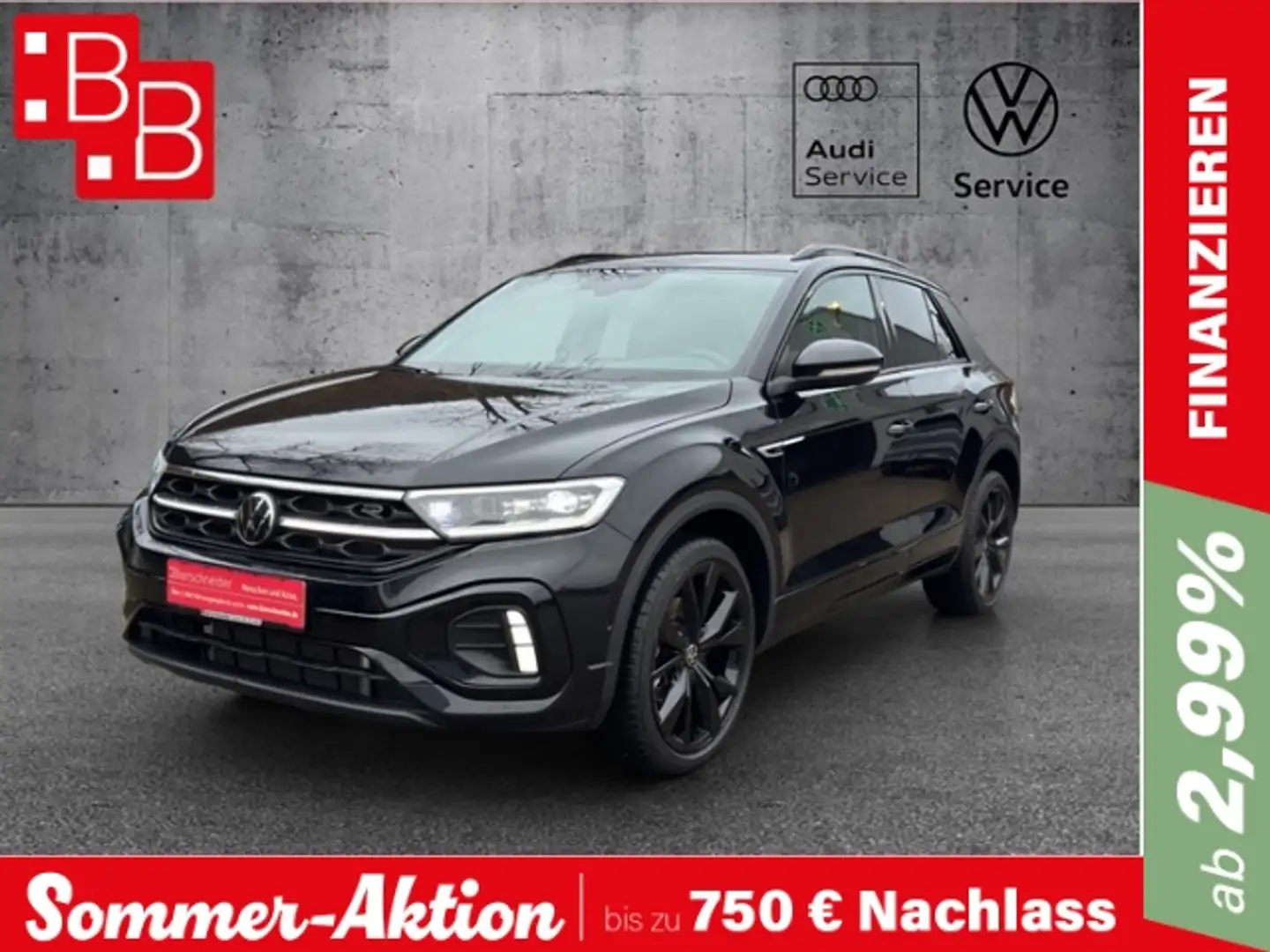 Volkswagen T-Roc 1.5 TSI DSG R-Line Black Style IQ-LIGHT COCKPIT PR Schwarz - 1