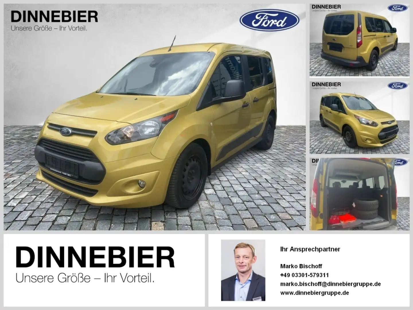 Ford Tourneo Connect Trend 1.0 74kW DynLi KlimaA Geel - 1