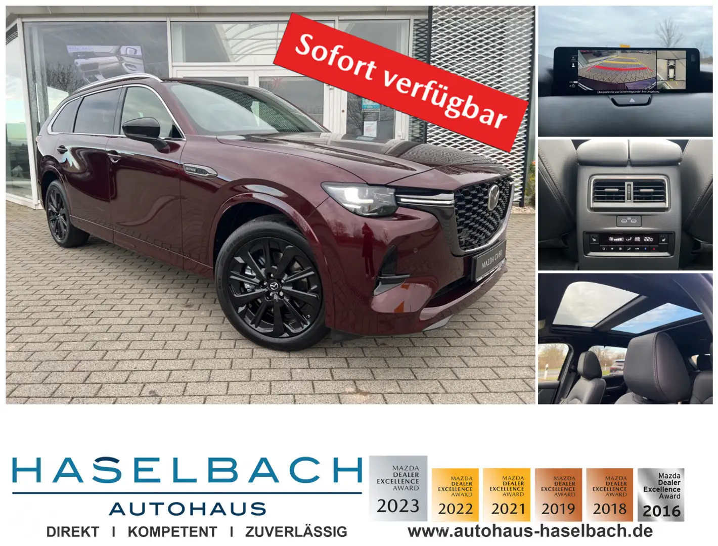 Mazda CX-80 Homura PLUS 6Sitze 360° BOSE Matrix Sitzbelüftung Rouge - 1