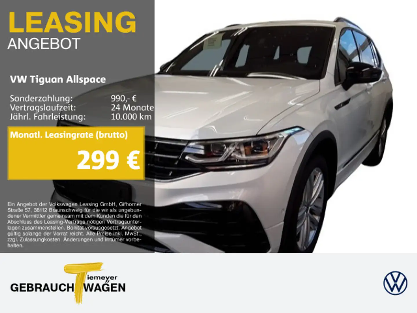 Volkswagen Tiguan Allspace 2.0 TDI DSG 4M R-LINE BLACK STYL Weiß - 1