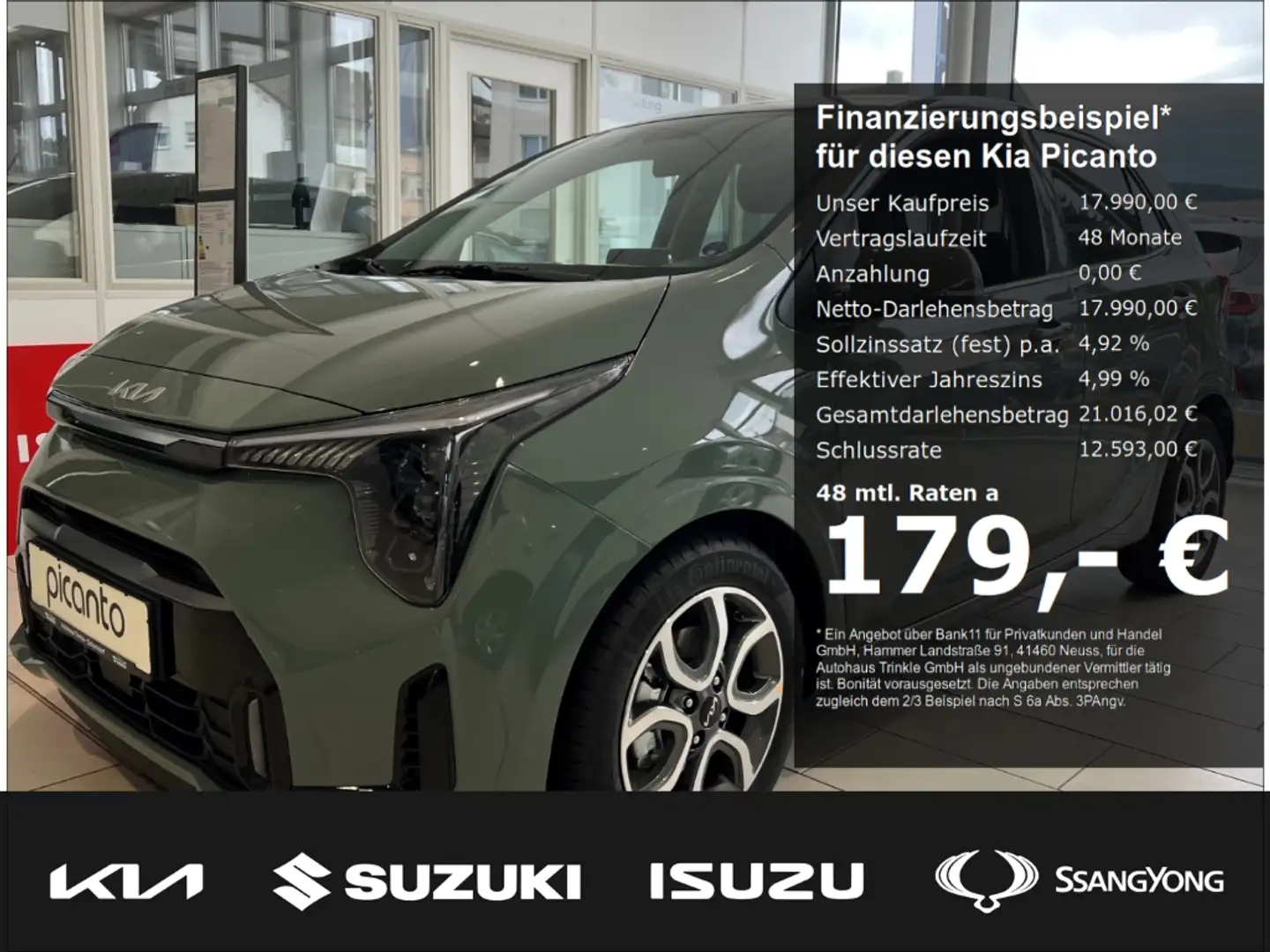 Kia Picanto 67 PS SPIRIT Navi Digitales Cockpit LED Apple CarP Vert - 1
