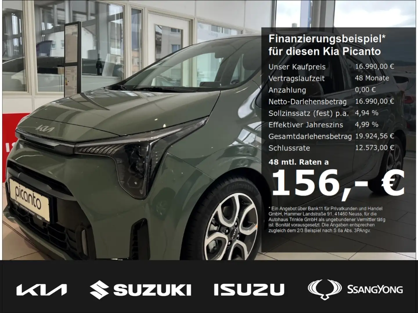 Kia Picanto 67 PS SPIRIT Navi Digitales Cockpit LED Apple CarP Grün - 1