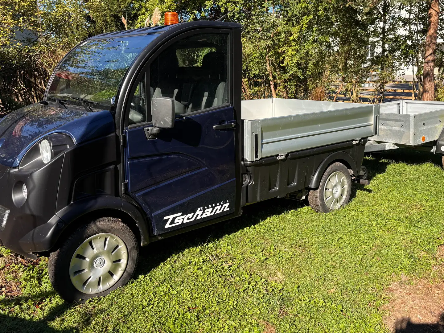 Aixam D-truck Klein Lkw mini mit kleinem Anhänger Blau - 1