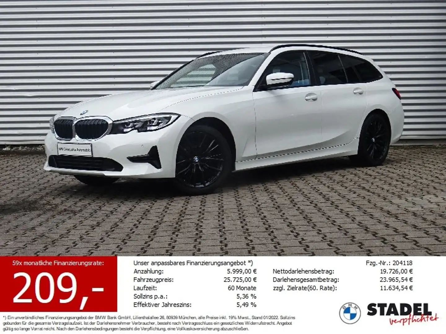 BMW 318 i Tour. Advantage LivePro CarPlay 18-LM SH Blanc - 1