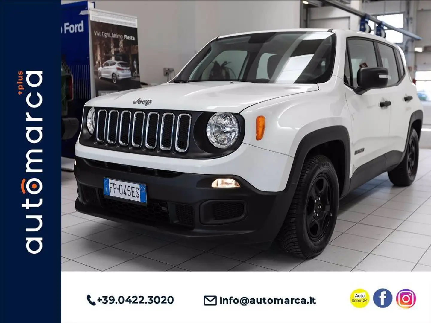 Jeep Renegade 1.6 e-torq evo Sport fwd 110cv my18 Bianco - 1