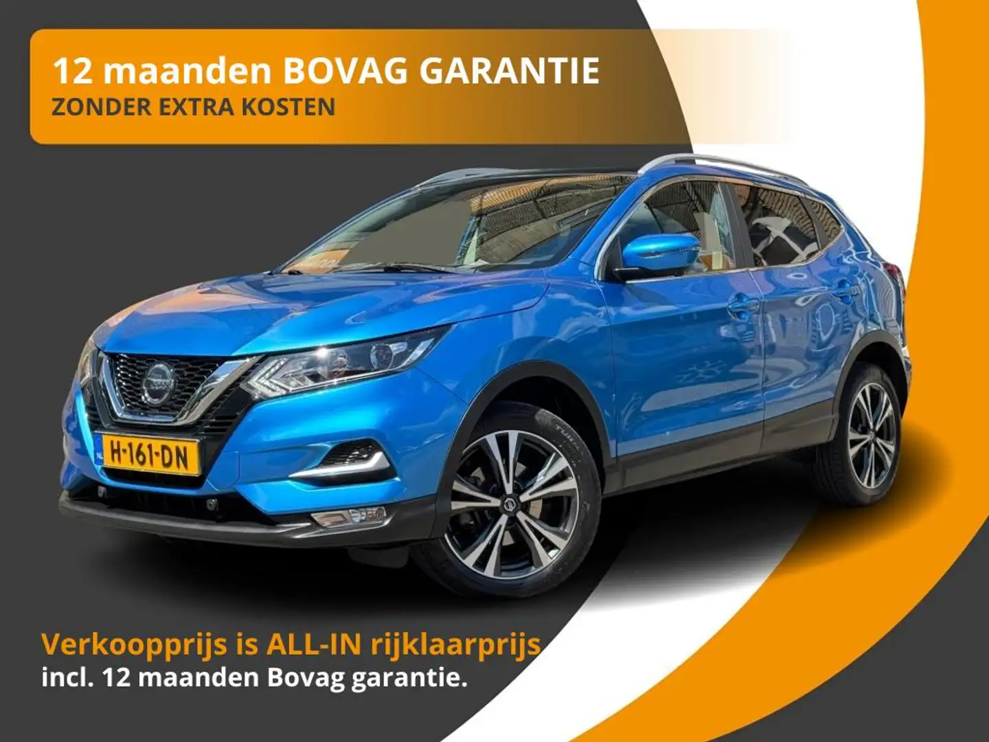 Nissan Qashqai 1.3 DIG-T 140pk N-CONNECTA CARPLAY/PANODAK/360CAME Blauw - 1