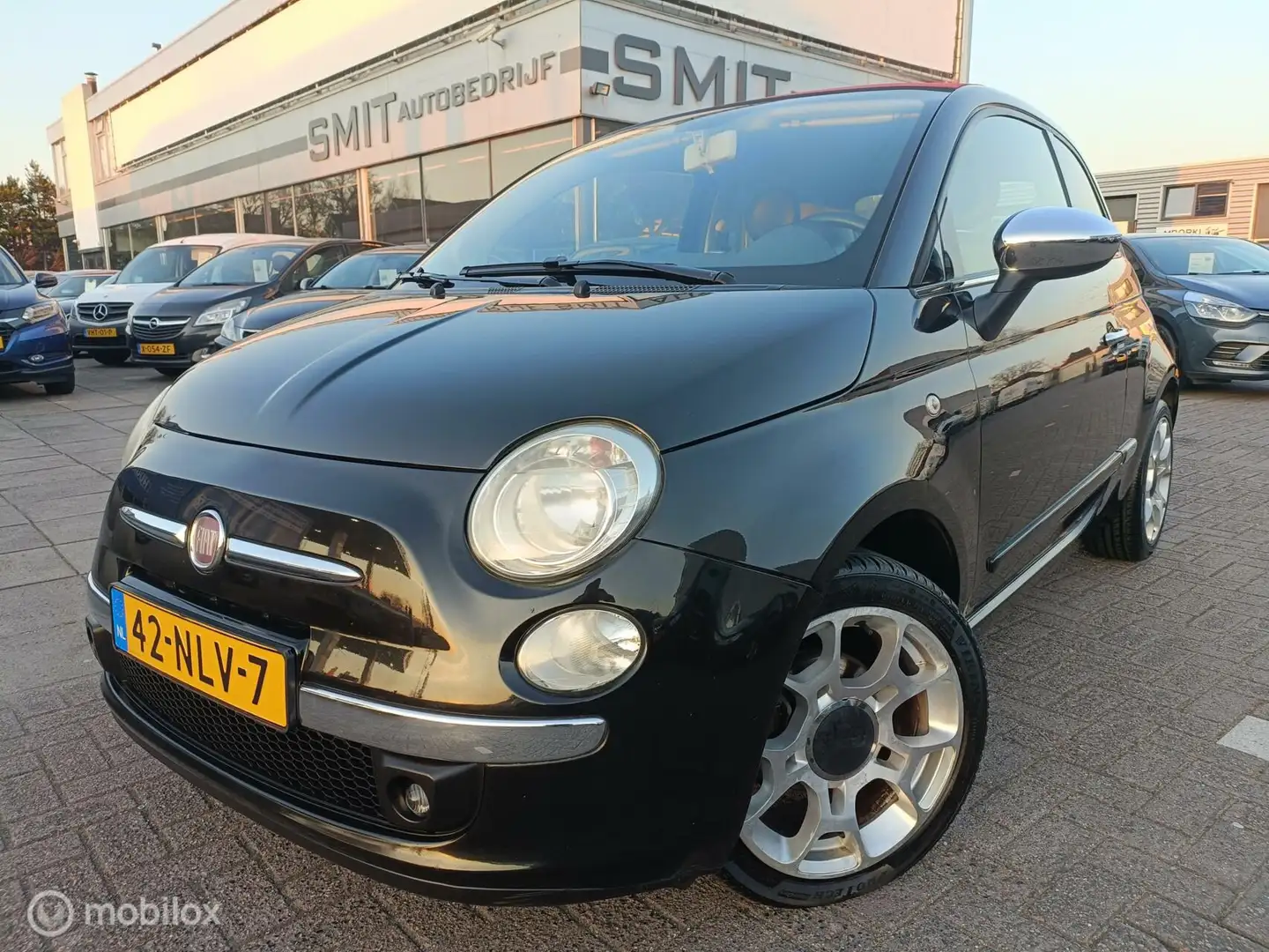 Fiat 500C 1.2 Lounge AUT/Leder/PDC/NLAUTO/NWRiem Negro - 1
