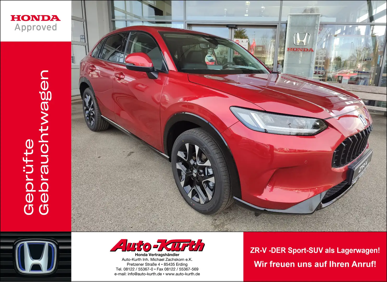 Honda ZR-V e:HEV 2.0 i-MMD Hybrid Advance -Navi-Leder-HUD Rot - 1