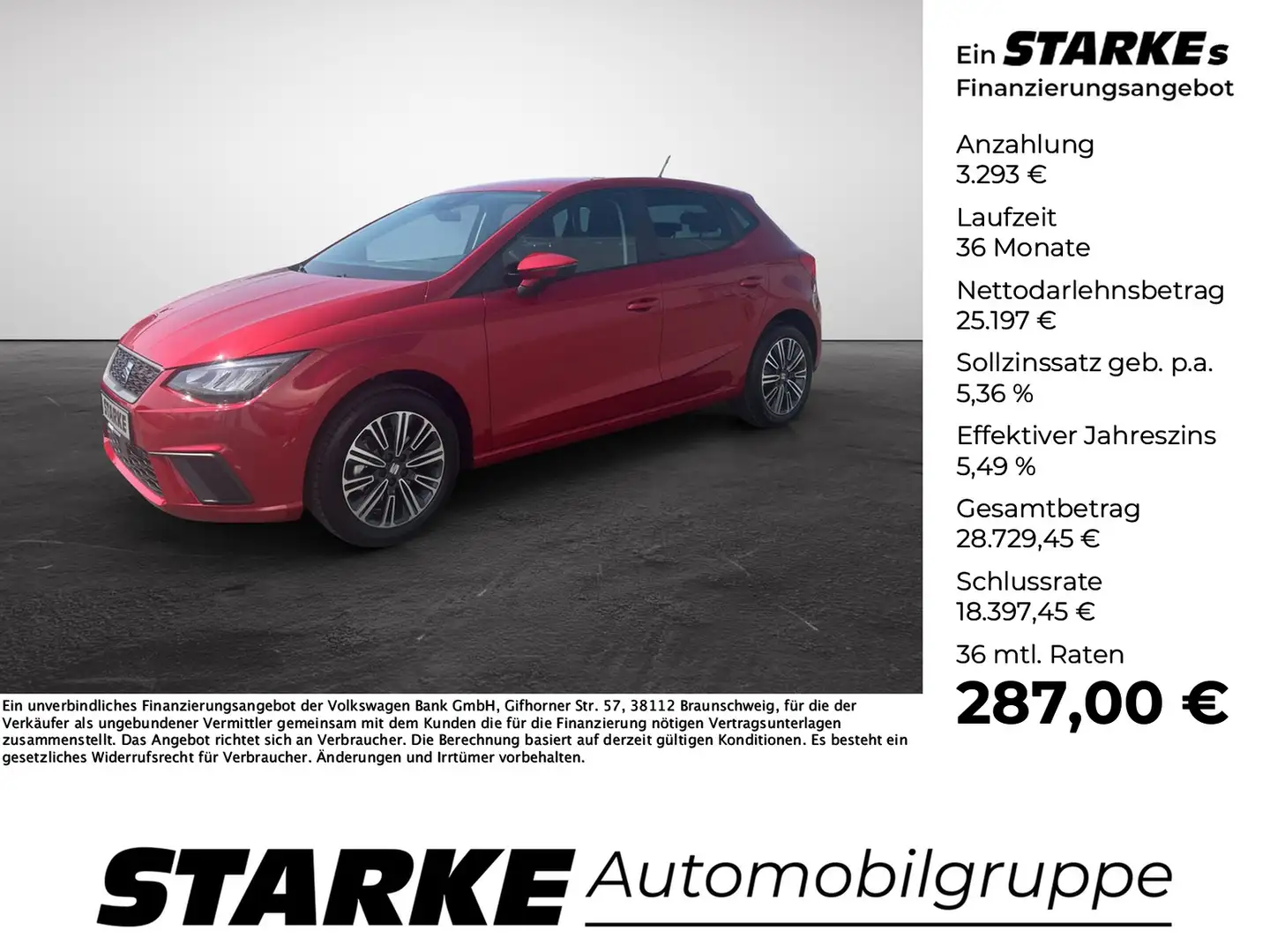 SEAT Ibiza 1.0 TSI DSG Road Edition Rood - 1