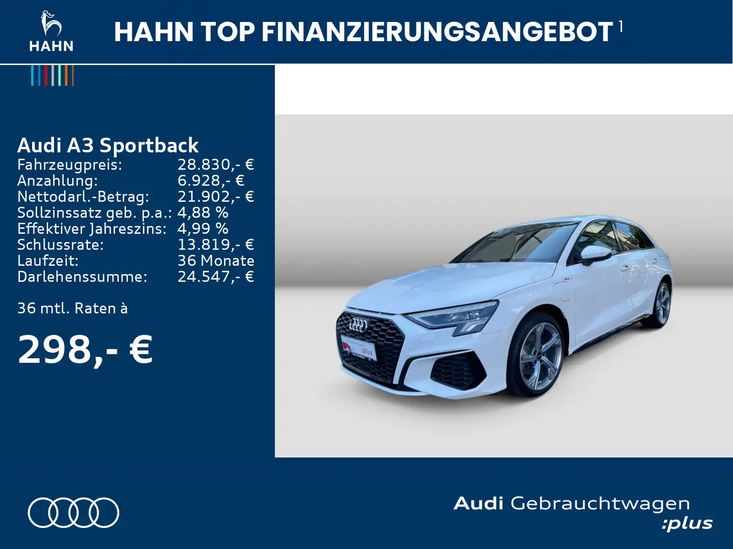 Audi A3 40TFSIe S-trc S-line LED CAM Carpla Weiß - 2