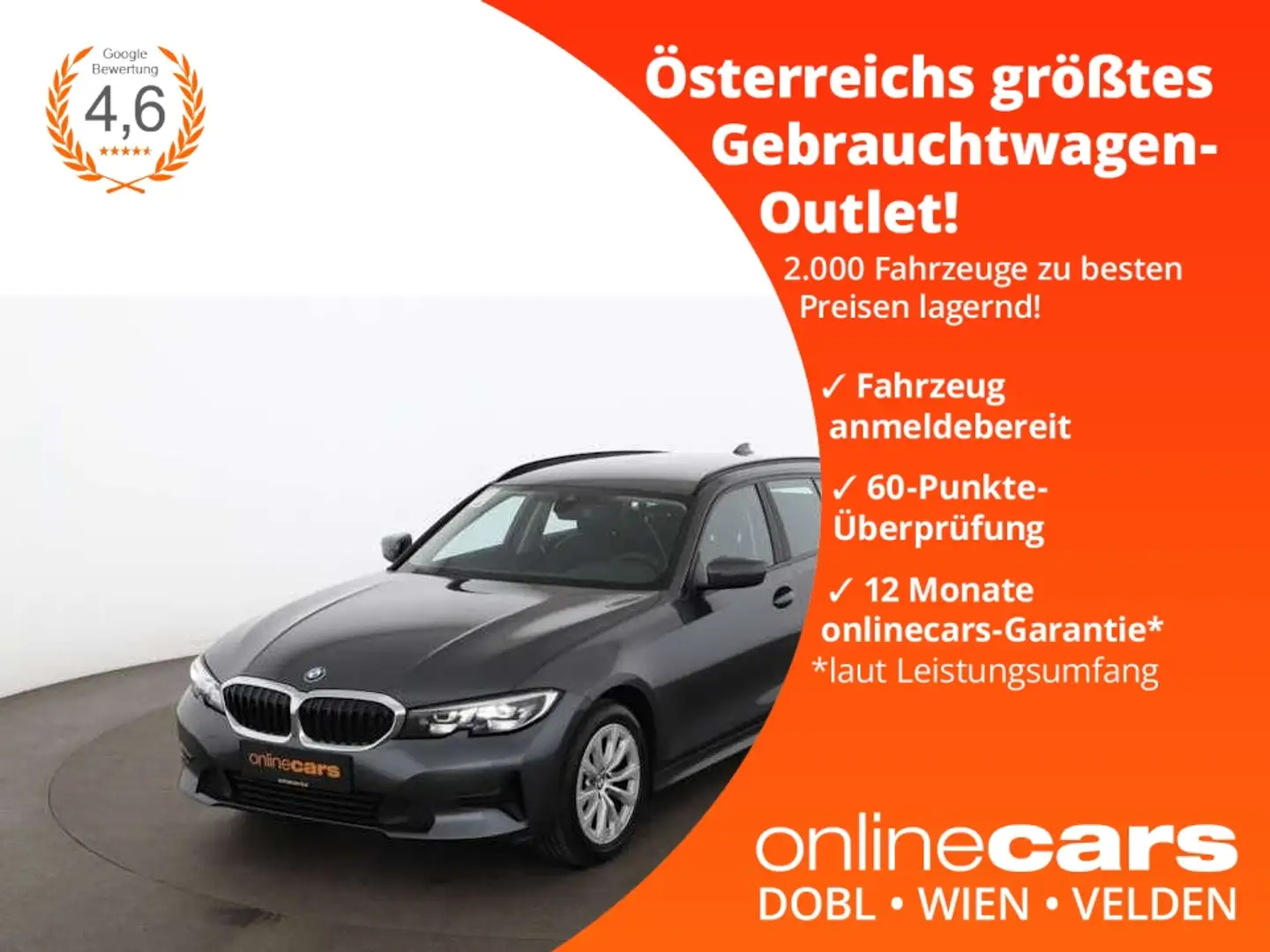BMW 318 d Touring Advantage Aut LED NAVI LEDER TEMP Grau - 1
