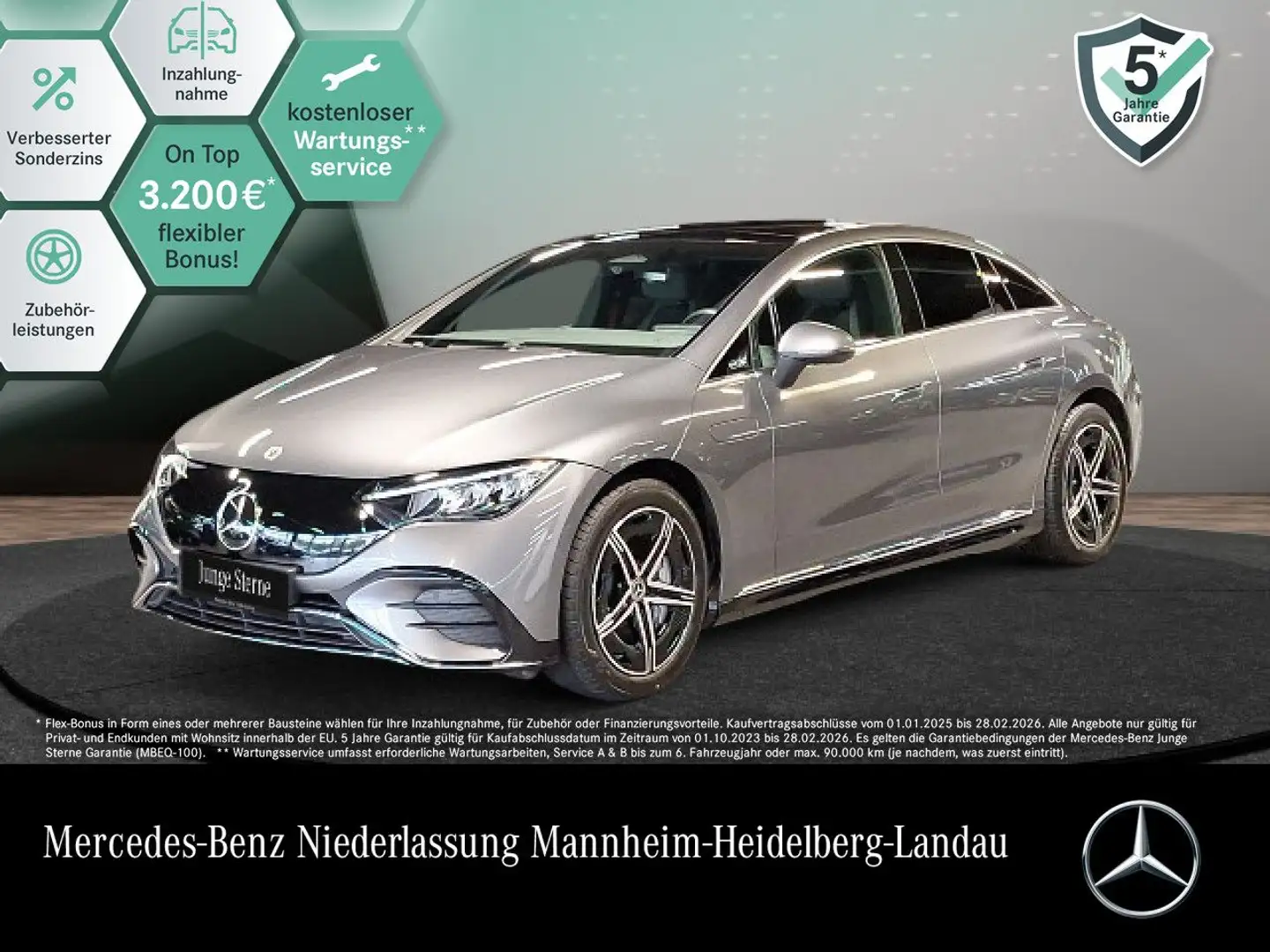 Mercedes-Benz EQE 300 AMG Pano Distr. LED Kamera Spurhalt-Ass Gris - 1
