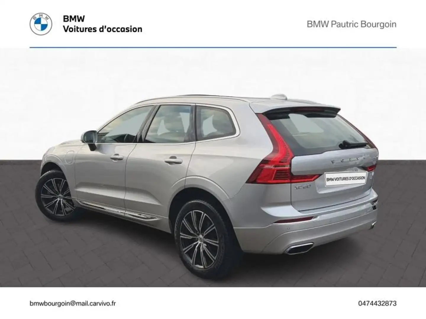 Volvo XC60 T6 AWD 253 + 87ch Inscription Luxe Geartronic Argent - 2