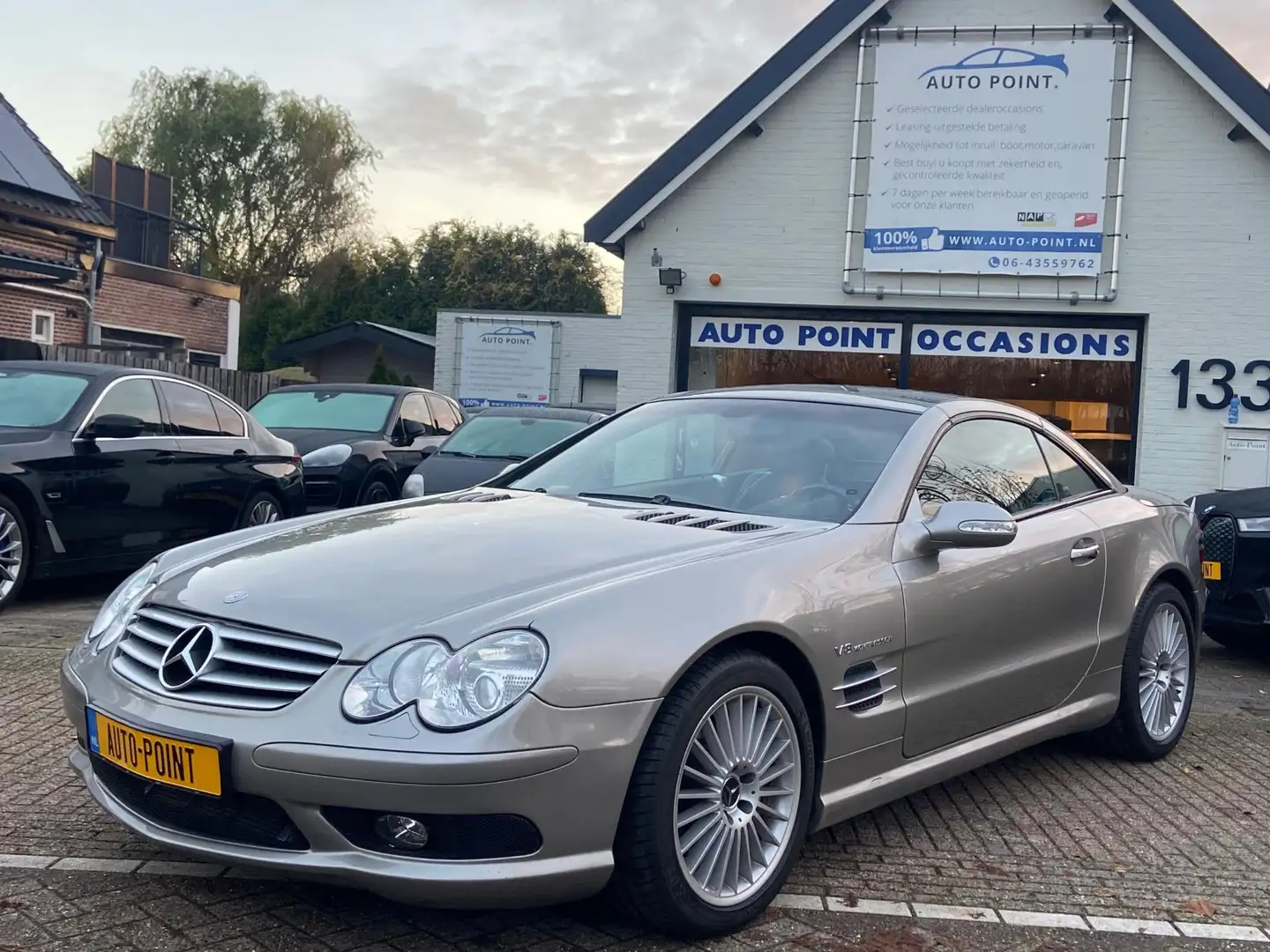 Mercedes-Benz SL 55 AMG UNIEK 58500KM TOPSTAAT/PANORAMA Silber - 1