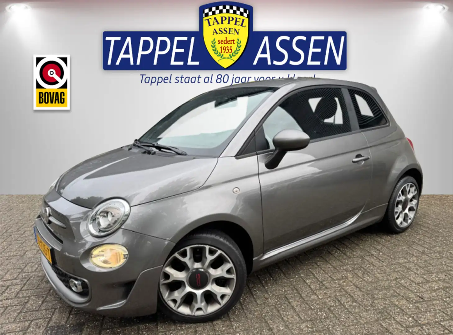 Fiat 500 0.9 TwinAir T Sport 80PK! Grijs - 1