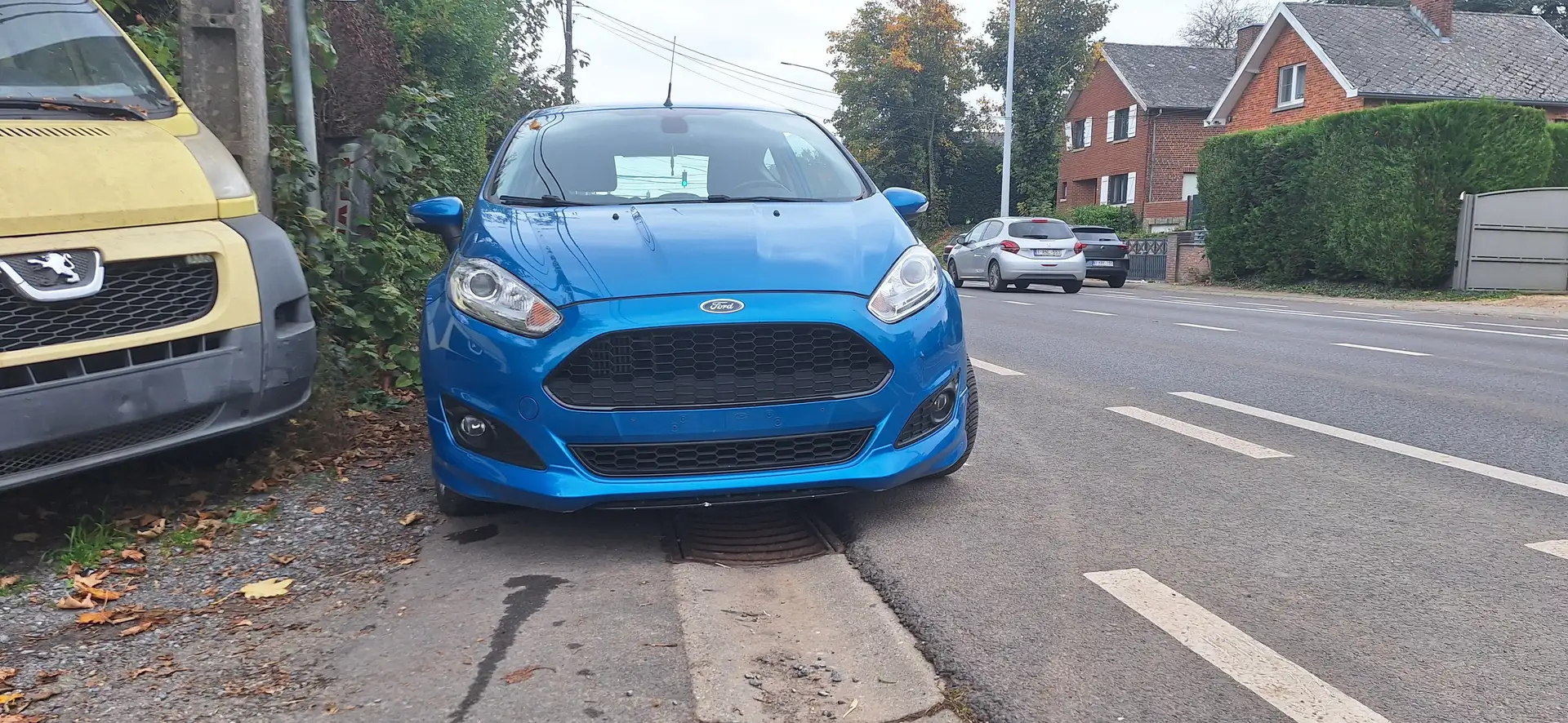 Ford Fiesta 1.6 TDCi Econetic utilitaire Bleu - 1