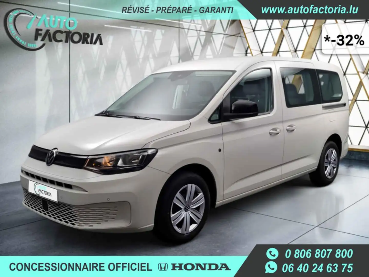 Volkswagen Caddy Maxi -32% 2.0TDI 102cv 7PL+MIRRORLINK+CAM Beige - 1