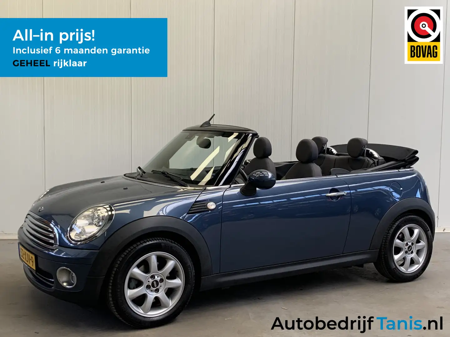 MINI Cooper Cabrio Mini 1.6 Chili AIRCO/ECC-PDC-LEDER-LMV Azul - 1