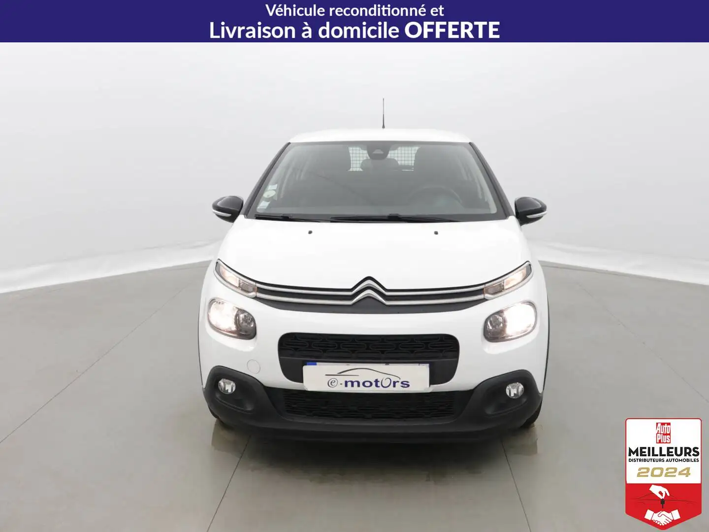 Citroen C3 C3 Société BlueHDI 100 Feel NAV +PDC AR Blanc - 2