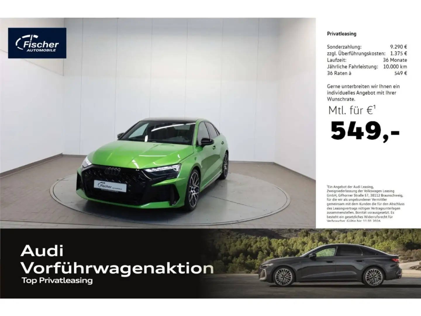 Audi RS3 Limousine TFSI quattro Vert - 1