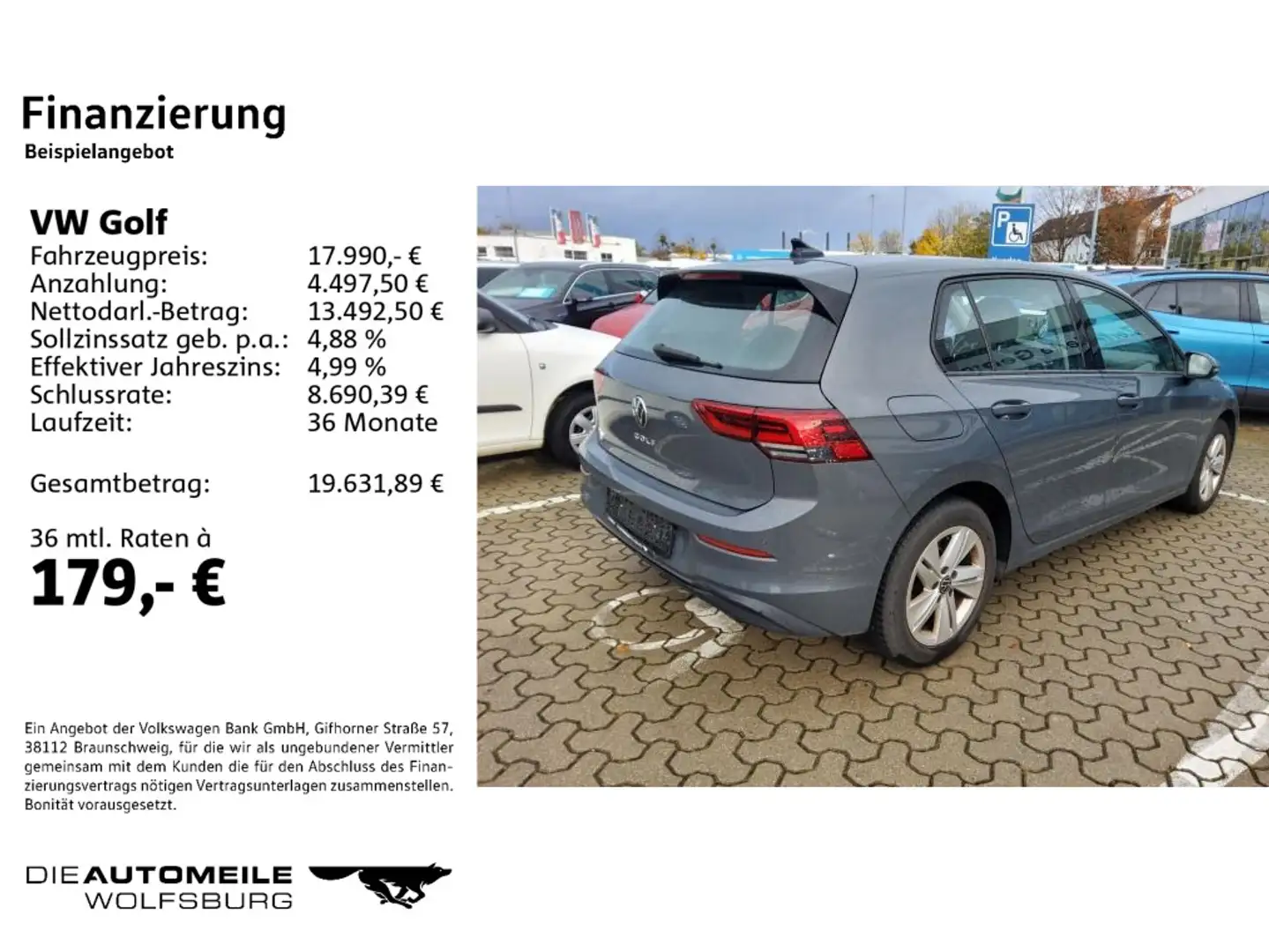 Volkswagen Golf 8 VIII 1.5 TSI Life ACC/AHK/Einparkhi Grau - 2