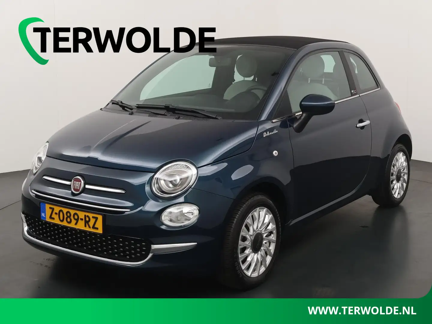 Fiat 500 1.0 Hybrid Dolcevita | Stoffen Panoramadak & autom Blauw - 1