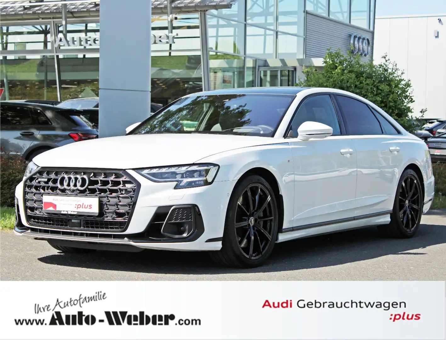 Audi A8 60TFSI qu. S LINE BLACK PANO B&O ADV. CARBON Weiß - 1