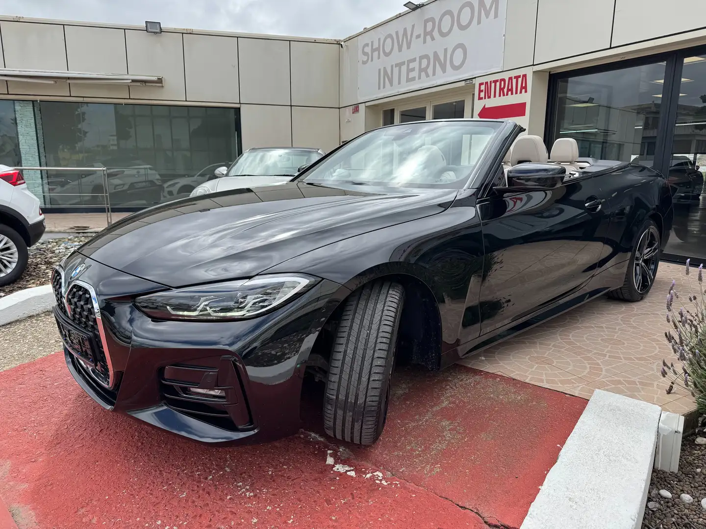 BMW 420 420d Cabrio mhev 48V Msport auto Nero - 2