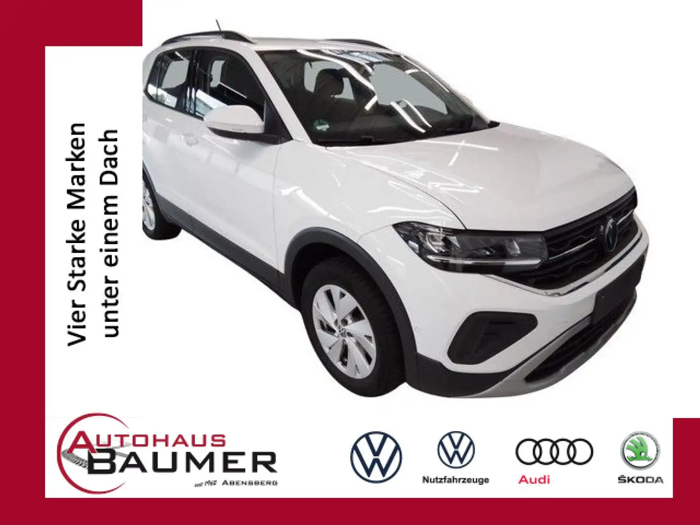 Volkswagen T-Cross 1.0 TSI Life DSG Kamera Navi LED ParAssist Weiß - 1