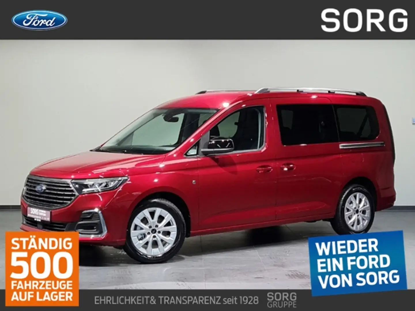 Ford Tourneo Connect L2-Titanium "LMF"LED"NAVI" Rot - 1