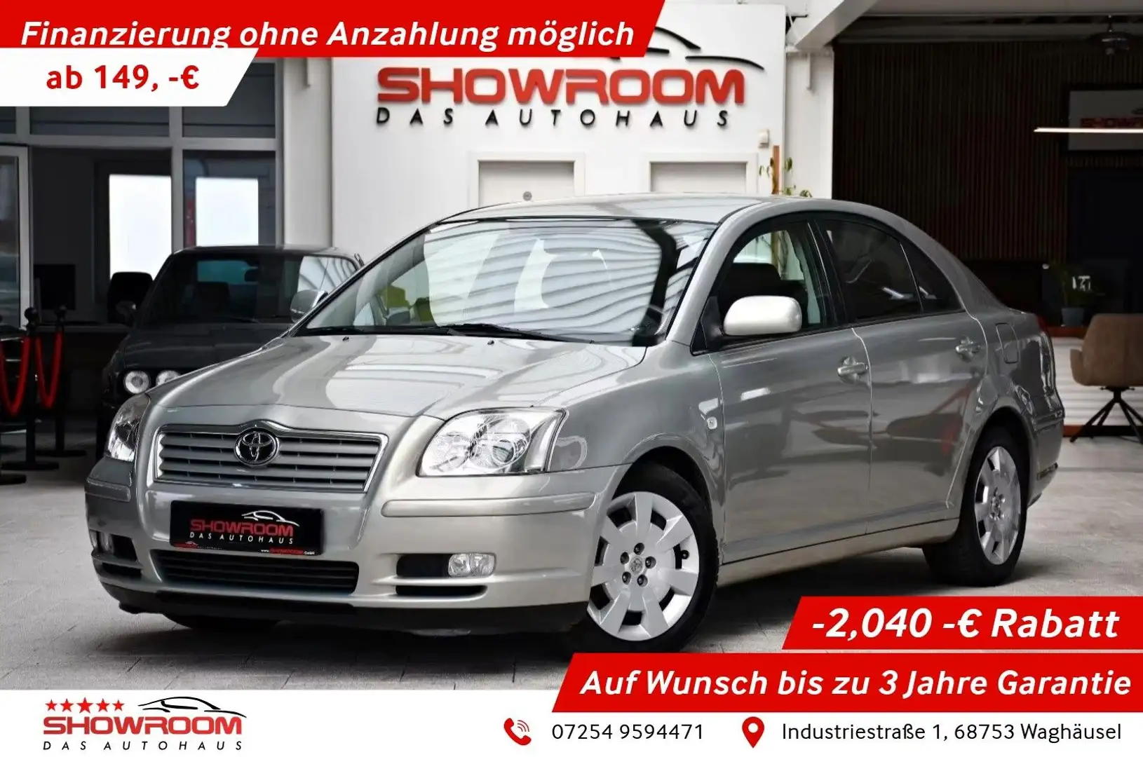 Toyota Avensis 1.8 Sol Liftback Isofix 1.Hand Rentner Grau - 1