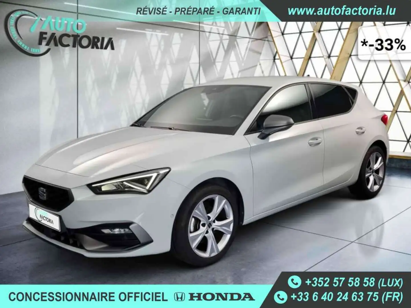 SEAT Leon -33% 1.5 TSI 150 BVA FR+GPS+CAM+PARK ASSIST+Opts Beige - 1