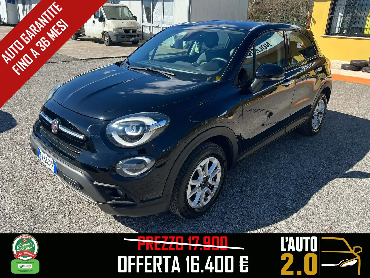 Fiat 500X 500X 1.6 mjt City Cross 4x2 120cv Noir - 1