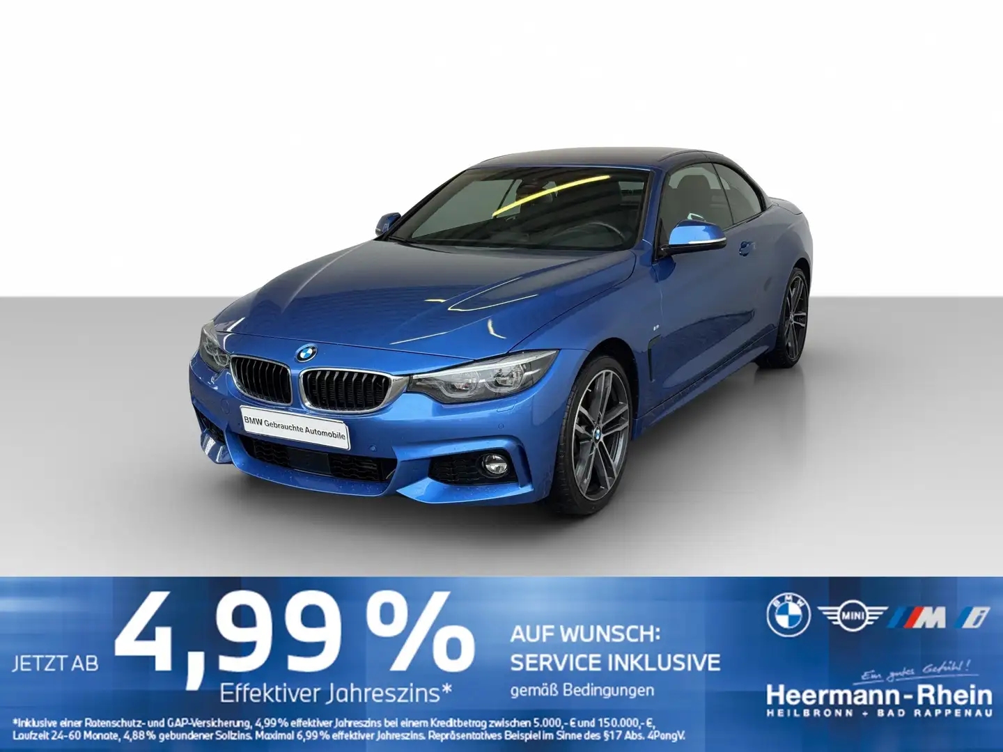 BMW 435 dA xDrive Cabrio M Sport NaviProf.ACC.LED.RFK Blau - 2
